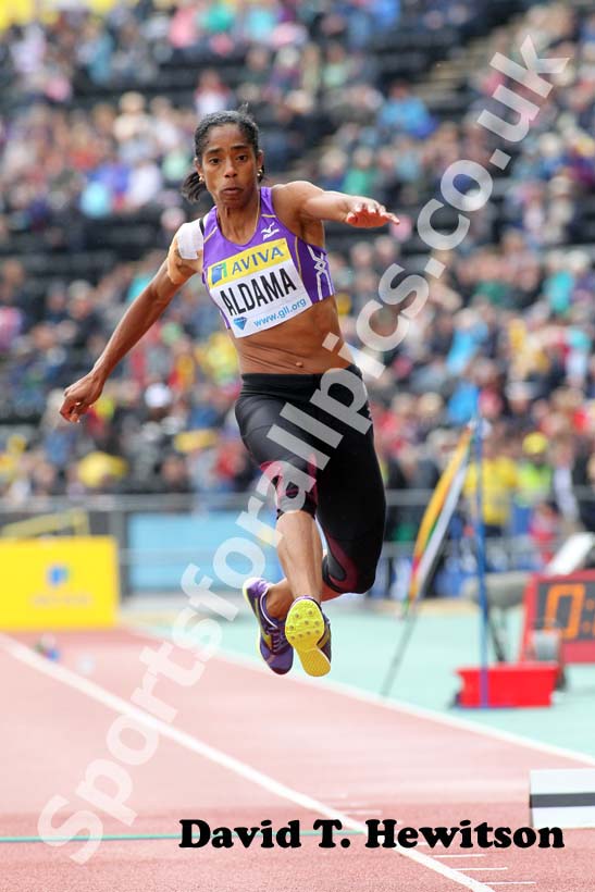 Yamile Aldama in the triple jump, 2012 Samsung Diamond League, Crystal Palace, London.
